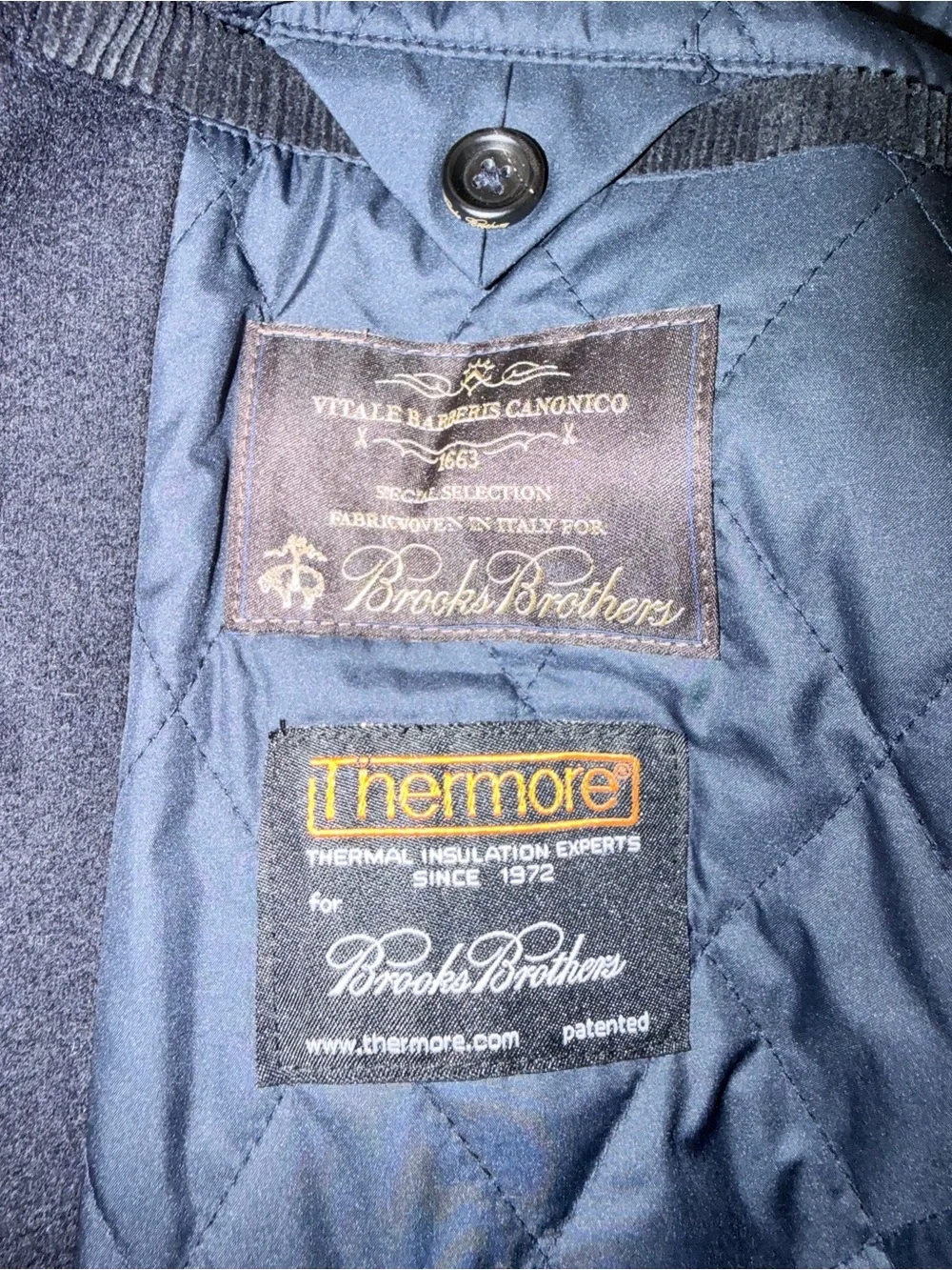 Brooks Brothers Navy Double-Breasted Pea Coat